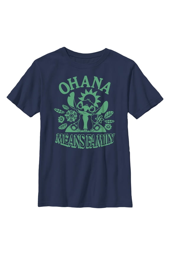 Boys Lilo & Stitch Flowery Ohana T Shirt