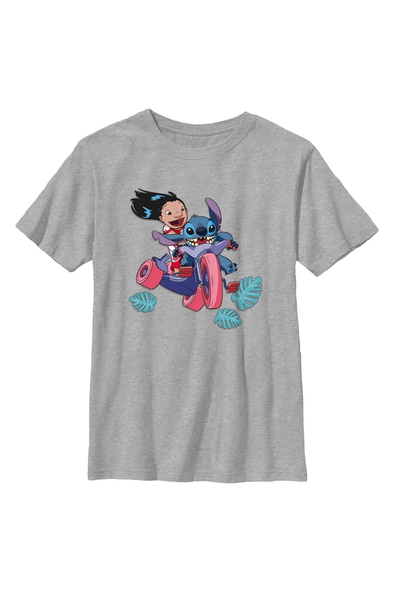 Boys Lilo & Stitch Friends On Tricycle T Shirt
