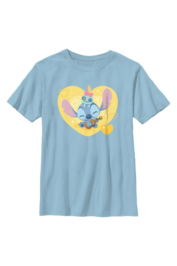 Boys Lilo & Stitch Friends Plays Ukulele T Shirt