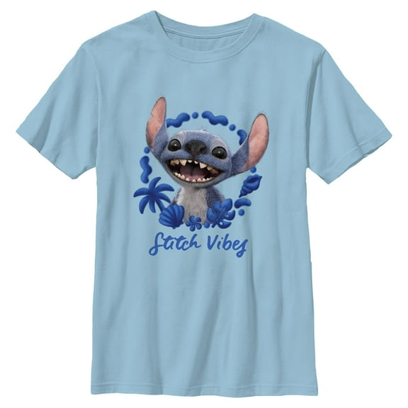 Boys Lilo & Stitch Happy Alien Vibes T Shirt