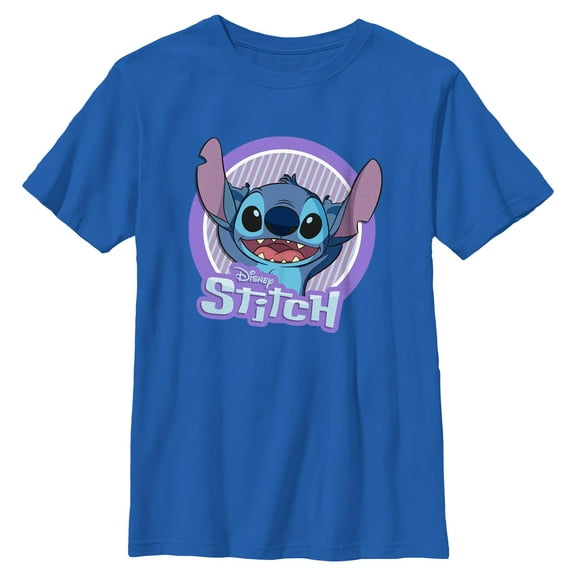 Boys Lilo & Stitch Happy Stitch Logo T Shirt
