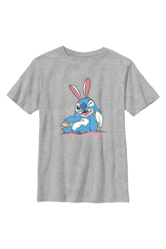 Boys Lilo & Stitch Mischievous Easter Bunny T Shirt