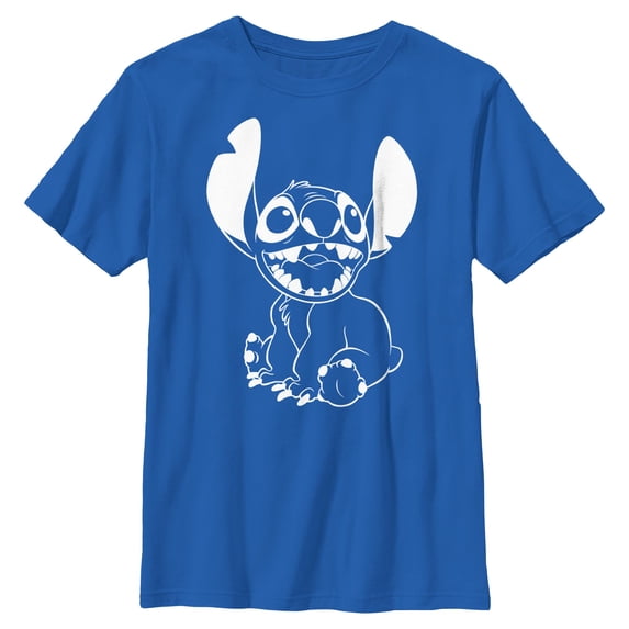 Boys Lilo & Stitch Negative Black and White T Shirt