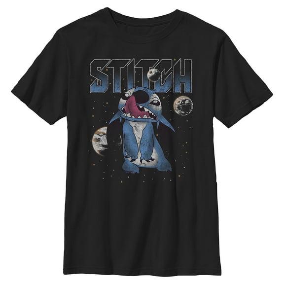 Boys Lilo & Stitch Nose Picker In Space T Shirt