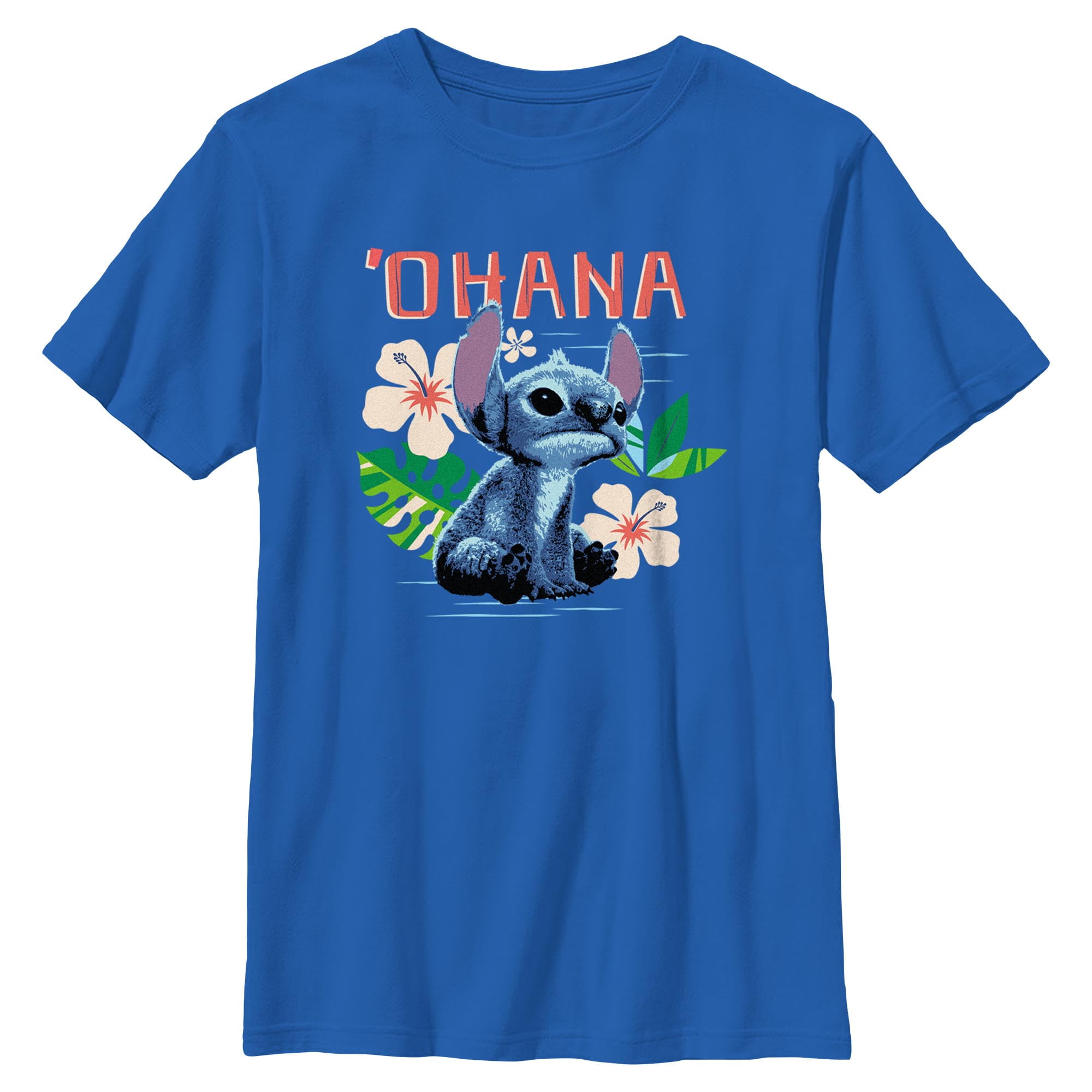Boys Lilo & Stitch Ohana Flowers T Shirt - Walmart.com