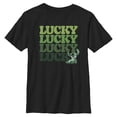 thumbnail image 1 of Boys Lilo & Stitch St. Patrick's Day Stitch Lucky Stack T Shirt, 1 of 5