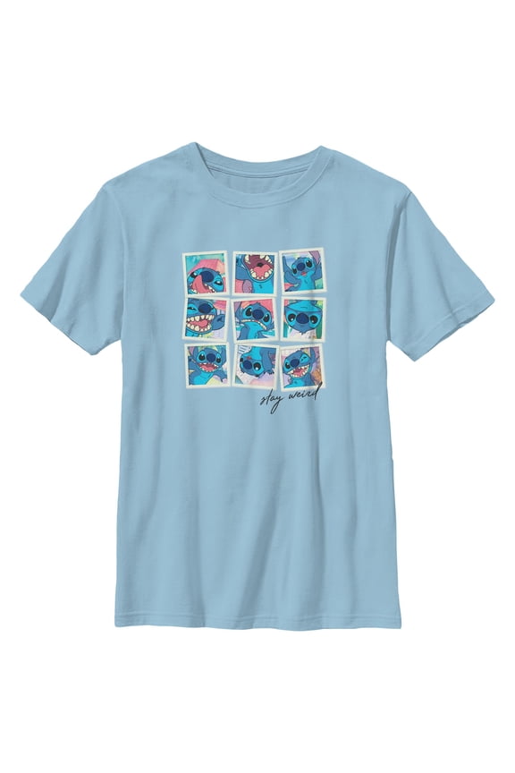Boys Lilo & Stitch Stay Weird Portraits T Shirt