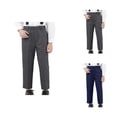 thumbnail image 1 of Boys Lined Dress Pants, Winter Warm -Lined School Trousers for Kids, Elastic Waist Flat Front Twill Straight Leg Long Pants, 1 of 4