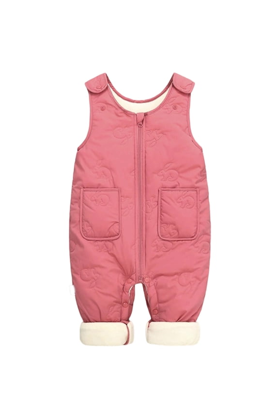 Boys Lined Overalls Soft Warm Romper Jumpsuit with Easy Snap Opening for Toddler Outdoor Winter 3 Month Winter Boy Clothes Toddler Boy Romper Summer Neutral Toddler Clothes Baby Summer Clothes Close