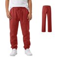 thumbnail image 1 of Boys' Linen Pull-On Brick Red Jogger Casual Beach Trousers Elastic Loose Fit Lightweight Linen Summer Pants 12-13 Years, 1 of 4