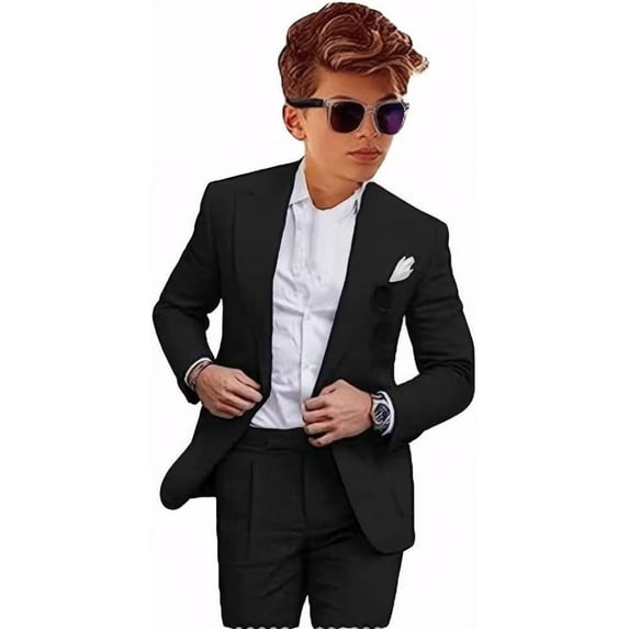 Boys Linen Suit for Wedding 2 PC Kids Linen Suit for Summer Boys Formal Suit Ring Bearer Outfit