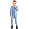 thumbnail image 1 of Boys Linen Suits Set, Boys Slim Fit Suit for Leisure or Party Holiday, 1 of 13