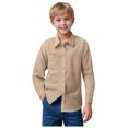 thumbnail image 1 of Boys' Long Sleeve Button-Down Dress Shirt with Chest Pocket 5-14 Year, 1 of 9