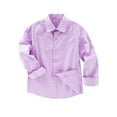 thumbnail image 1 of Boys Long Sleeve Collared Button Down Uniform Casual Dress Shirt, Solid Gentleman's School Uniform Shirt,Multiple colors to choose from,Size 4-14, 1 of 5