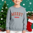 thumbnail image 1 of Boys Long Sleeve Crewneck Letter Print Sweatshirt Soft Casual Pullover Top For Kids Fall Winter Holiday Outfit, 1 of 3