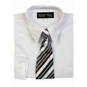 AVERY HILL Boys Long Sleeve Dress Shirt with Windsor Tie