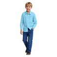 thumbnail image 1 of Boys Long Sleeve Dress Shirts Button Down Uniform Shirt with Pocket 5- 14 Years, 1 of 9