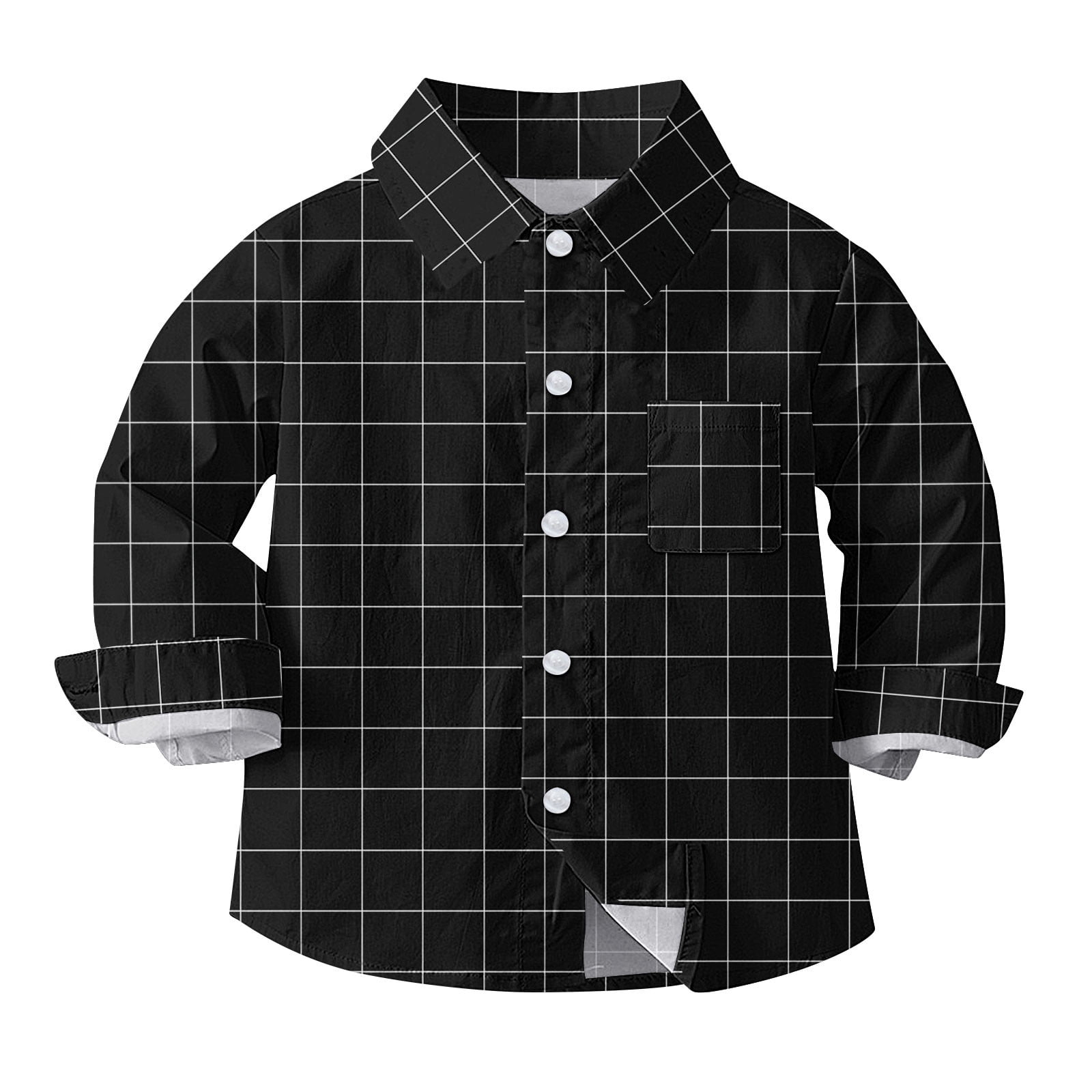 Boys' Long Sleeve Oxford Dress Shirts Kids and Toddlers Casual Button Up Collared Shirt Blouses for 6M-8T, 12-18 Months Black - Walmart.com Boys' Long Sleeve Oxford Dress Shirts Kids and Toddlers Casual Button Up Collared Shirt Blouses for 6M-8T, 12-18 Months Black - Walmart.com