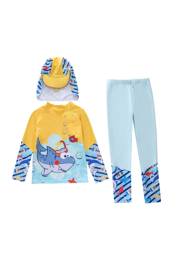 Boys Long Sleeve Rash Guard Swimwear Sun Surfing Beach Hot Swim Kids Clothes