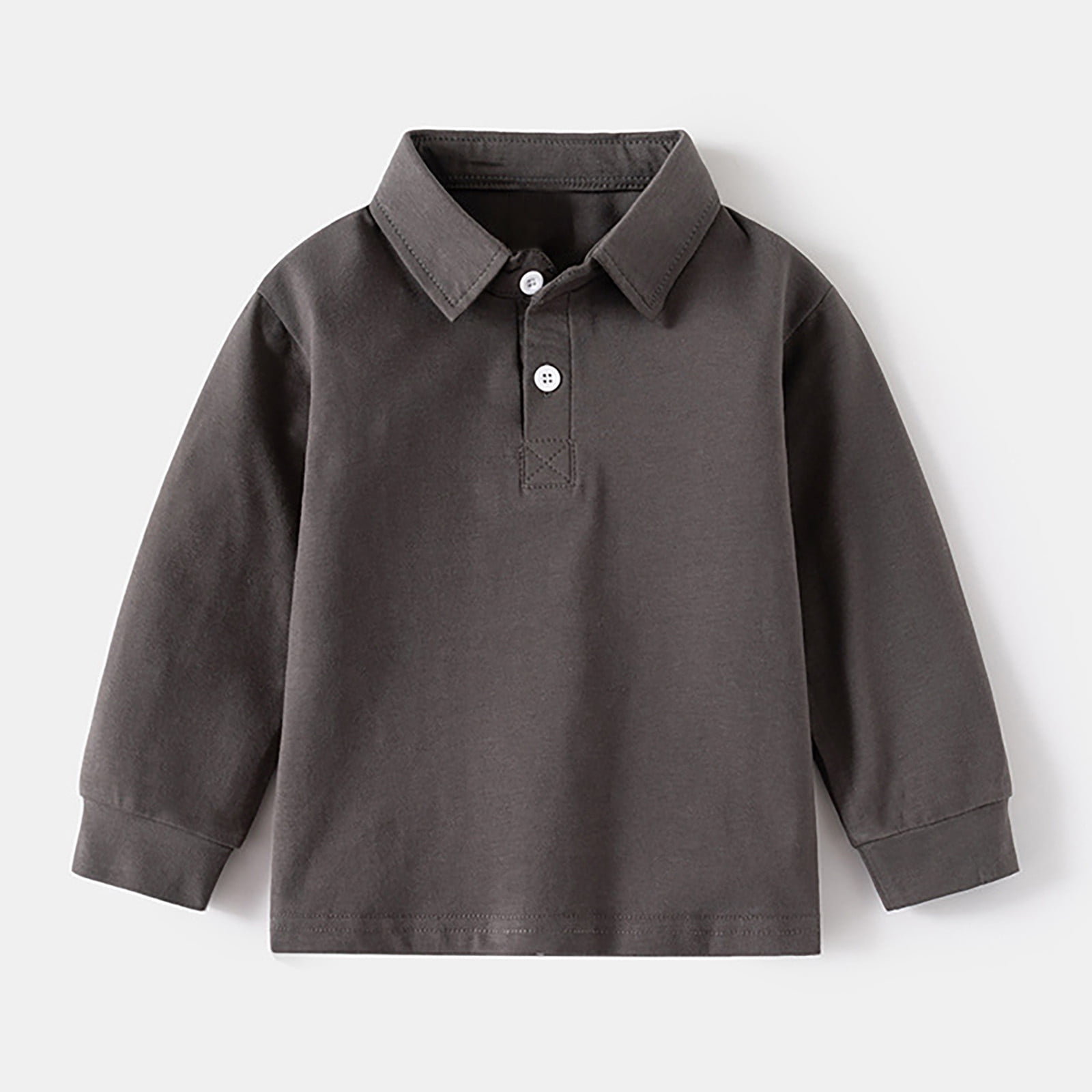 Boys Long Sleeve Solid Shirt Tops for Toddler Fall Winter Kids Clothing ...