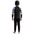 thumbnail image 1 of Boys Long Sleeve Swim Shirt And Swim Trunks UPF 50 Sun Rash Guard For Kids Youth Swimwear/Black/140, 1 of 5