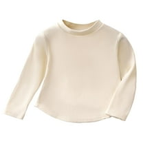 Boys Long Sleeve Undershirt - Crew Neck Thermal Shirt Kids Comfortable Durable Tops