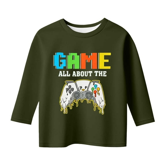 Boys' Long Sleeved T Shirt Teenagers' Game Graphic Crewneck Sweatshirt Pullover Size 3-12T