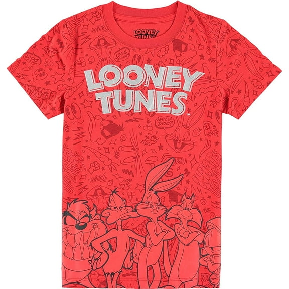 Boys Looney Tunes Boys Short Sleeve T-Shirt - Tune Squad Tee for Little and Big Boys