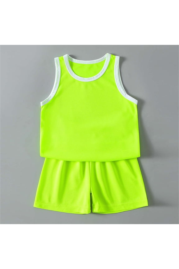 Boys Loose Fit 2 Piece Outfit Long Sleeve Mesh Top & Pants Active Wear Set Green,Size 2-3 T