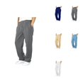 thumbnail image 1 of Boys' Loose Fit Wide Leg Sweatpants – Solid Color Elastic Waist with Drawstring, Straight Leg Open Bottom Casual Joggers with Pockets, 1 of 7
