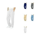 thumbnail image 1 of Boys' Loose Fit Wide Leg Sweatpants – Solid Color Elastic Waist with Drawstring, Straight Leg Open Bottom Casual Joggers with Pockets, 1 of 7