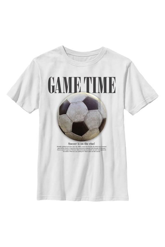 Boys Lost Gods Game Time Soccer on the Rise T Shirt