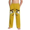 thumbnail image 1 of Boys Lounge Pants Yellow Sad Face Print Soft Comfy Sweatpants for Kids with Pockets Casual Joggers Sleepwear Cartoon Elastic Waist 4-14 Years,Size 8 T, 1 of 8