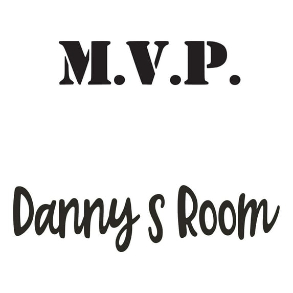 Boys M.V.P Active Sports Wall Decal Decoration Football Game Sports Good Ambitious Player Decor Lasts Years and Easily Removable - Size: 10 In(W) x 8 In(H)