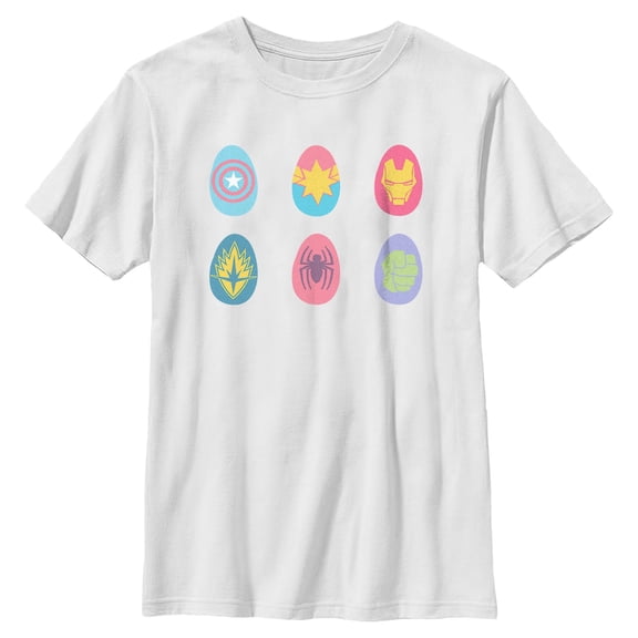 Boys Marvel Easter Eggs Classic Heroes T Shirt