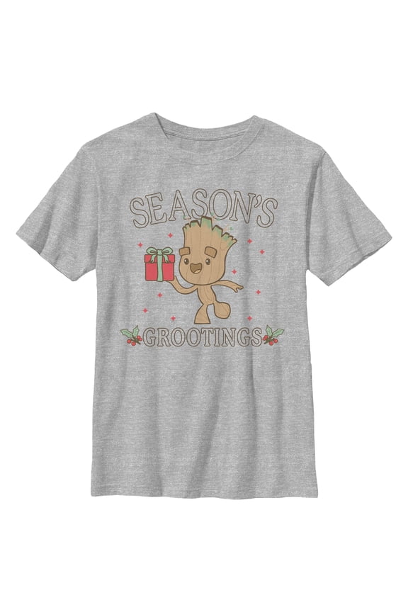 Boys Marvel Season's Grootings T Shirt