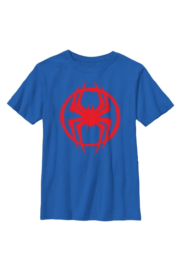 Boys Marvel: Spider-Man: Across the Spider-Verse Graffiti Red Logo T Shirt