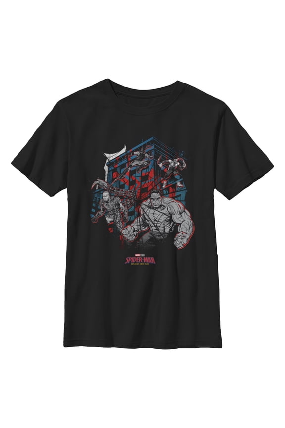 Boys Marvel: Spider-Man: Brand New Day Villains in Spidey Web T Shirt