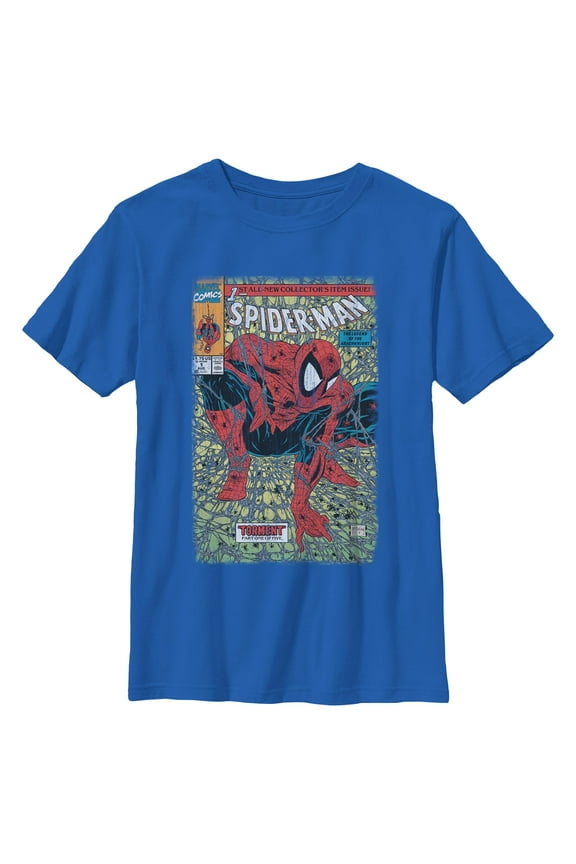 Boys Marvel Spider-Man Torment Comic Cover T Shirt