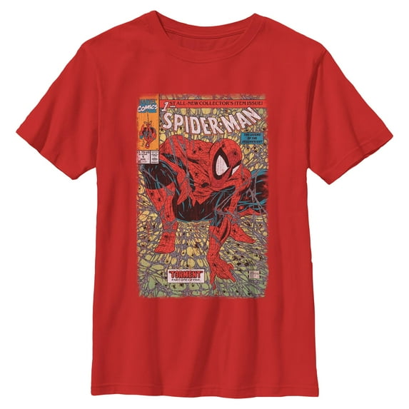 Boys Marvel Spider-Man Torment Comic Cover T Shirt