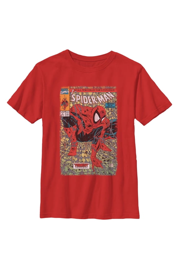 Boys Marvel Spider-Man Torment Comic Cover T Shirt