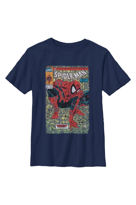 Boys Marvel Spider-Man Torment Comic Cover T Shirt