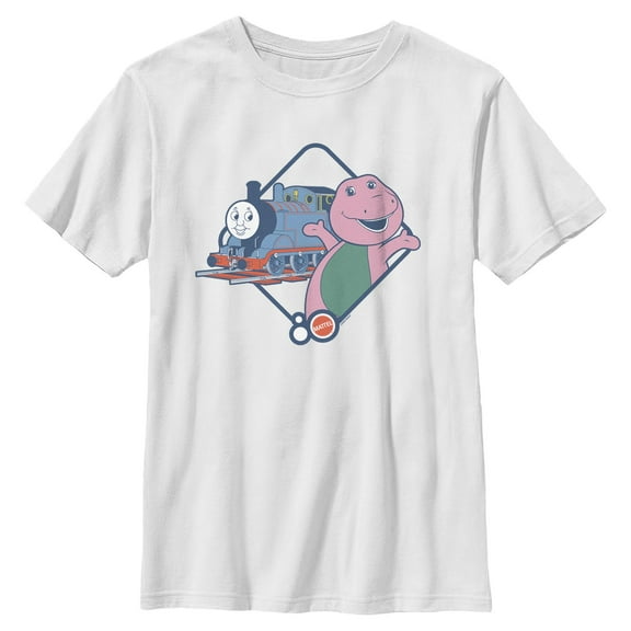 Boys Mattel Barney and Thomas Classic Friends T Shirt