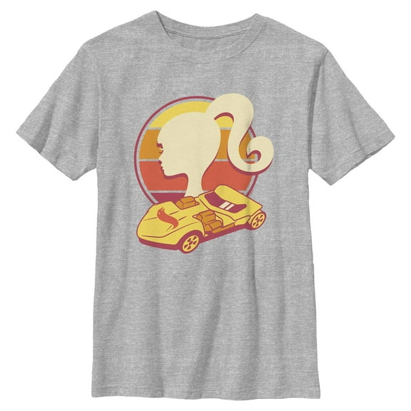 Boys Mattel Retro Barbie and Hot Wheels Silhouette T Shirt