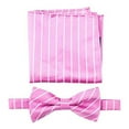thumbnail image 1 of Boys & Men Adjustable Pre-Tied Bow Tie Elegant Bow Tie Set | Pink Bow Ties & Pocket Square, 1 of 6