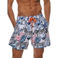 thumbnail image 1 of Boys Mens Swim Shorts Board Shorts Swim Trunks Underwear Swimwear Beachwear Swimsuit With Pockets Beach Pants Casual Quick Dry Swimming Surfing Pink Floral XL, 1 of 8