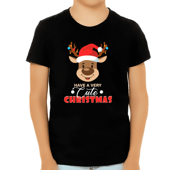 Boys Merry Christmas Shirt, Kids Christmas T-Shirt, Cute Holiday Xmas Gift, Funny Christmas Tee for Boys