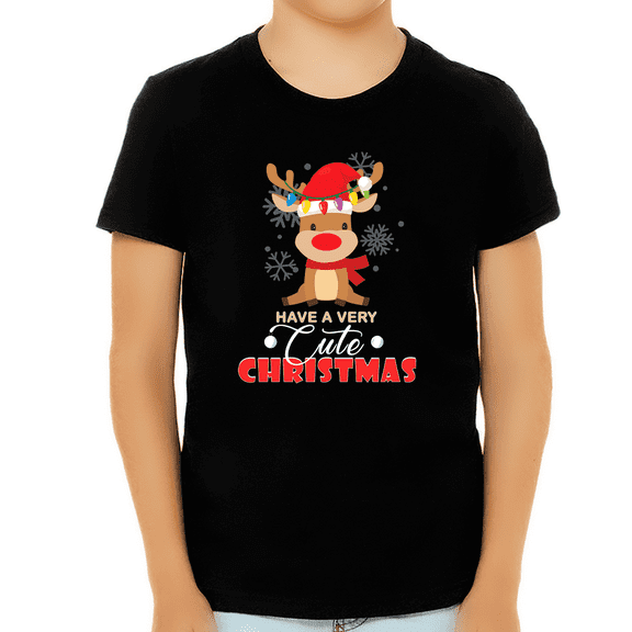 Boys Merry Christmas Shirt, Kids Christmas T-Shirt, Cute Holiday Xmas Gift, Funny Christmas Tee for Boys