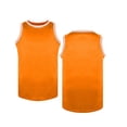 thumbnail image 1 of Boys Mesh Athletic Basketball Jersey Crew Neck Hip Hop Sports Shirts Fans Tank Top 3-16 Years Orange, 1 of 7