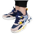 thumbnail image 1 of Boys Mesh Tennis Shoes Nonslip Thick Soft Sole Comfortable Casual School Walking Shoes Kids Lightweight Running Shoes Blue 2 Big Kid, 1 of 5